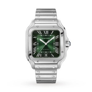 Cartier Santos de Cartier Copie montre Grand Acier Automatique Bracelet en Cuir Interchangeable WSSA0062