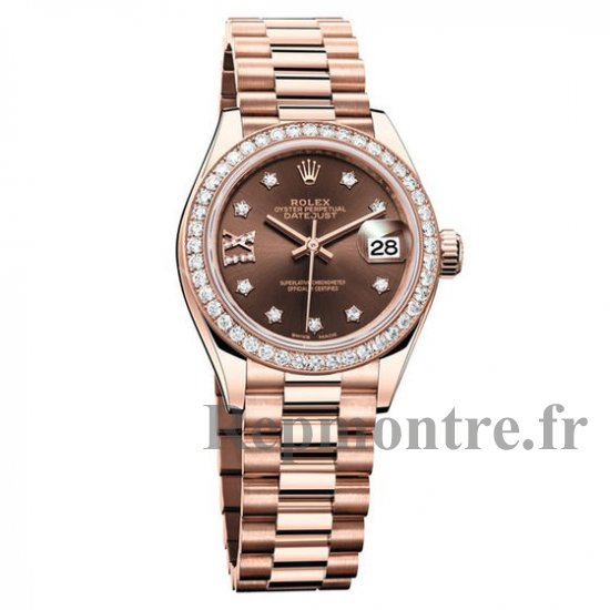 Réplique Rolex Oyster Perpetual Lady-Datejust 28 EveOr rose 279135 RBR - Cliquez sur l'image pour la fermer