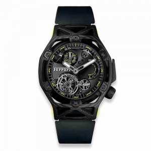 Réplique montre Hublot Techframe Ferrari Tourbillon Carbun Jaune 45mm 408.QU.0129.RX