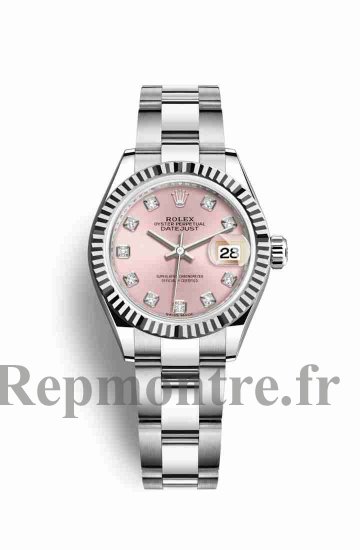 Réplique montre Rolex Datejust 28 blanc Roles blanc 279174 Rose set m279174-0004 - Cliquez sur l'image pour la fermer