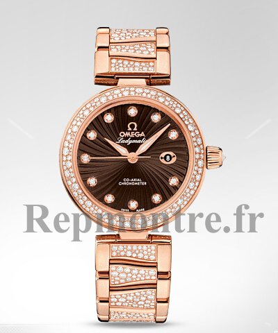 Réplique Omega DeVille Damesmatic marron Dial Rose Or diamant Montre 425.65.34.20.63.003 - Cliquez sur l'image pour la fermer