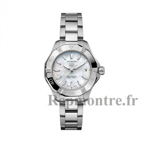 TAG Heuer Aquaracer Professional 200 Solargraph 34mm Dames Replique montre Nacre WBP1312.BA0005 - Cliquez sur l'image pour la fermer