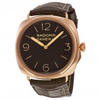 Réplique Panerai Radiomir 3 Days Ora Rosa Mecanique Marron Cadran Marron Cuir PAM00379