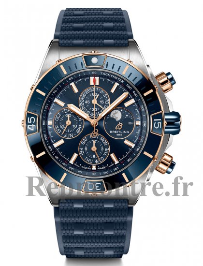 Replique Breitling Super Chronomat 4 Year Calendar Cadran bleu Rubber Strap U19320161C1S1 - Cliquez sur l'image pour la fermer