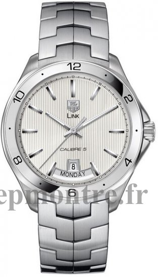 Réplique Tag Heuer Link Calibre 5 Day-Date Automatique Montre 42 mm WAT2011.BA0951 - Cliquez sur l'image pour la fermer