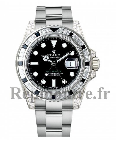 Réplique Rolex GMT Master II Or Blanc Cadran Noir 116759 SANR - Cliquez sur l'image pour la fermer