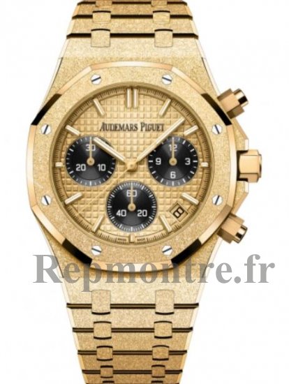 Replique Audemars Piguet Royal Oak Chronographe Automatique Frosted Jaune Or 41mm 26240BA.GG.1324BA.01 - Cliquez sur l'image pour la fermer