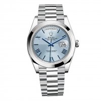 Rolex Day-Date Ice bleu quadrant motif Dial Platinum Automatique