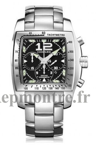 Chopard Two O Ten Automatique Chronograph Noir Dial Acier Dames Réplique Montre 158961-3001 - Cliquez sur l'image pour la fermer