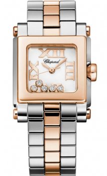 Chopard Happy Sport Square Quartz Small Dames Réplique Montre 278516-6002