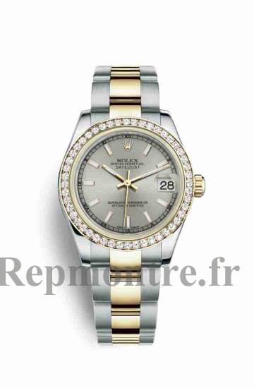Réplique montre Rolex Datejust 31 Jaune Roles jaune 18 ct 178383 Cadran Argent - Cliquez sur l'image pour la fermer