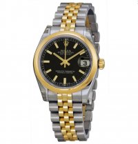 Réplique Rolex Datejust Noir Cadran Automatique Inoxydable Acier et 18kt Or 178243BKSJ