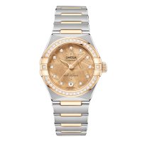 Montre Copie Omega Constellation 29 mm pour femme Jaune O13125292099002