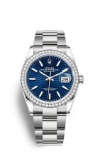 Replique Montre Rolex Datejust 36 OysterAcier and Blanc Or M126284RBR-0042
