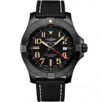 Replique Breitling Avenger automatique GMT 45 Night Mission Black Dial Leather Strap Men's V32395101B1X3