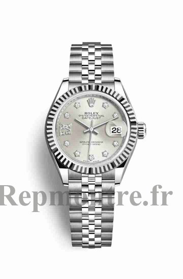 Réplique montre Rolex Datejust 28 blanc Roles 279174 m279174-0021 - Cliquez sur l'image pour la fermer