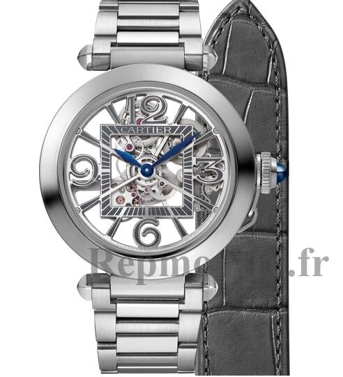 Réplique montre Cartier Pasha De Cartier Cadran Squelette En Acier Inoxydable WHPA0007 - Cliquez sur l'image pour la fermer