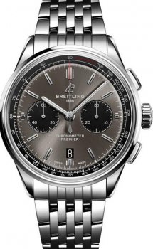 Copie Breitling Premier B01 Chronographe 42 Black-eye Grey Cadran Acier Homme AB0118221B1A1