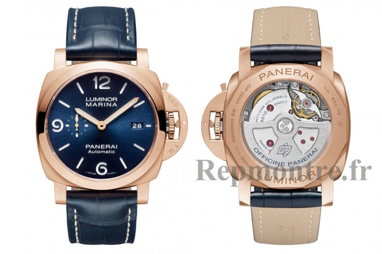 Réplique Panerai Luminor Marina Automatic Goldtech Cadran Bleu 44mm PAM01112 - Cliquez sur l'image pour la fermer