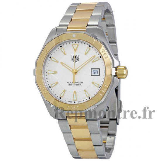 Tag Heuer Aquaracer Argent Opalin Cadran Deux tons WAY1120.BB0930 Homme Réplique Montre - Cliquez sur l'image pour la fermer