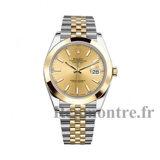 Rolex Datejust 41mm 126303 Champagne Dial Steel et montre en jumele en or jaune 18k - Cliquez sur l'image pour la fermer