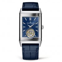 Replique Jaeger-LeCoultre Reverso Tribute Tourbillon Platine Bleue Cadran 3926480