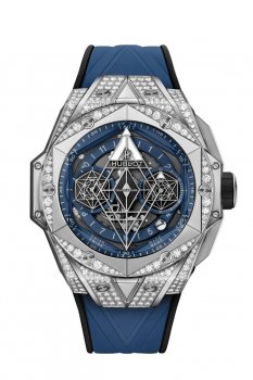 Replique Hublot Big Bang Sang Bleu II Titanium Blue Pave 418.NX.5107.RX.1604.MXM20