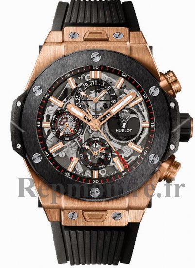 Réplique Hublot Big Bang Chrono Calendrier perpetuel King Gold Ceramic 406.OM.0180.RX - Cliquez sur l'image pour la fermer