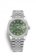 Replique Rolex Datejust 36 OysterAcier and Blanc Or Diamants M126284RBR-0047