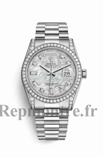 Réplique montre Rolex Day-Date 36 18 ct en blanc cosses de 118389 m118389-0012 - Cliquez sur l'image pour la fermer