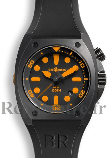 Réplique Bell & Ross Marine BR 02-92 Orange Carbon Montre - Cliquez sur l'image pour la fermer