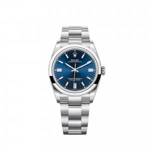 Réplique de Rolex Oyster Perpetual 36 Bracelet Oyster a cadran bleu vif m126000-0003