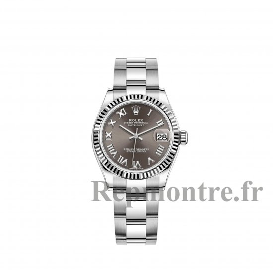 Réplique montre Rolex Datejust 31 Blanc Rolesor cadran gris fonce bracelet Oyster - Cliquez sur l'image pour la fermer