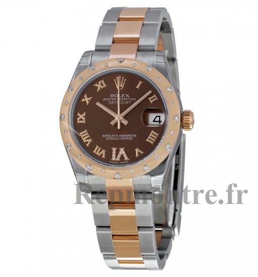 Réplique Rolex Datejust Dame 31 Chocolat Cadran Acier et 18K Rose Or 178341BRRO - Cliquez sur l'image pour la fermer