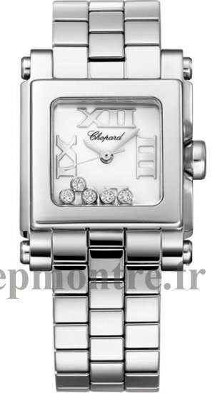 Chopard Happy Sport Square Quartz Small Dames Réplique Montre 278516-3002 - Cliquez sur l'image pour la fermer