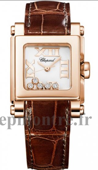 Chopard Happy Sport Square Quartz Small Dames Réplique Montre 275349-5001 - Cliquez sur l'image pour la fermer