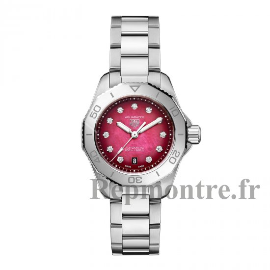 TAG Heuer Aquaracer Professional 200 Date 30mm Montre Copie Femme Rouge WBP2414.BA0622 - Cliquez sur l'image pour la fermer