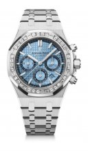 Replique Audemars Piguet Royal Oak Chronograph 38 White Gold Diamond Light Blue 26318BC.ZZ.1256BC.01