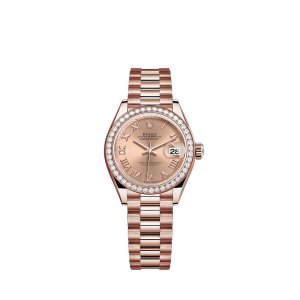 Replique Rolex Lady-Datejust 18 ct Everose gold M279135RBR-0027 montre