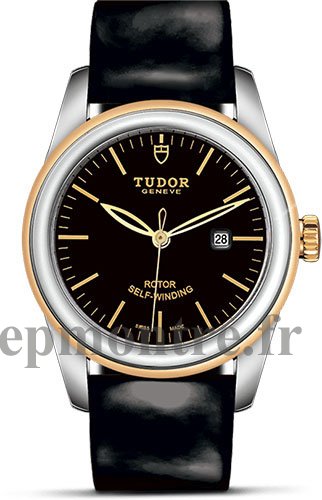 Réplique Tudor Glamour Date 31 Acier Inoxydable / Or Jaune / Noir / Bracelet m53003-0011 - Cliquez sur l'image pour la fermer