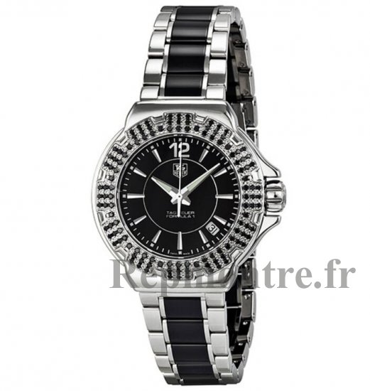 Tag Heuer F1 Noir Dial Acier Ceramic Noir diamant Bezel Dames WAH1216.BA0859 - Cliquez sur l'image pour la fermer