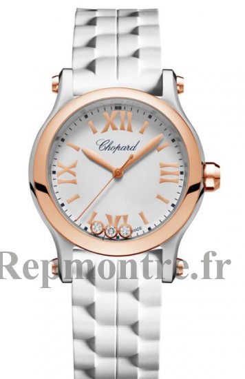 Replique Chopard Happy Sport 30 MM Rose Gold Bezel White Dial 278590-6001 - Cliquez sur l'image pour la fermer