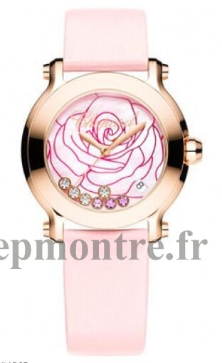 Chopard Happy Sport La Vie En Rose Dames Réplique Montre 277471-5015 - Cliquez sur l'image pour la fermer