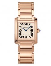 Replique Montre Cartier Tank Francaise Moyen Or Rose WGTA0030