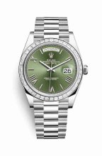 Réplique de montre Rolex Day-Date 40 228396TBR Vert olive Cadran m228396tbr-0020