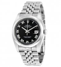 Réplique Rolex Datejust Noir Roman Cadran Jubile Bracelet 116200-BKRJ