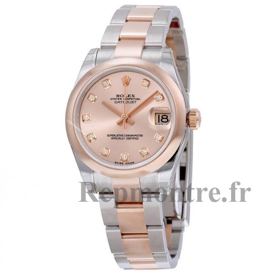 Réplique Rolex Datejust Rose Cadran Automatique Inoxydable Acier et 18kt Or Rose 178241PDO - Cliquez sur l'image pour la fermer