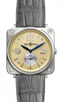 Réplique Bell & Ross BR S blanc Or Ivoire Dial Montre