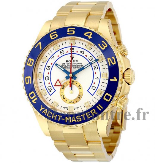 Réplique Rolex Yacht-Master II Blanc Cadran 18K Or Jaune Rolex Oyster 116688WAO - Cliquez sur l'image pour la fermer