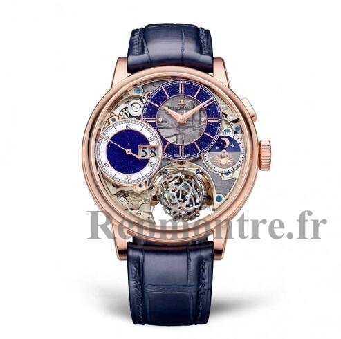 Replique Montre Jaeger-LeCoultre Master Grande Tradition Gyrotourbillon 3 Or rose Bleue Dial 5032441 - Cliquez sur l'image pour la fermer